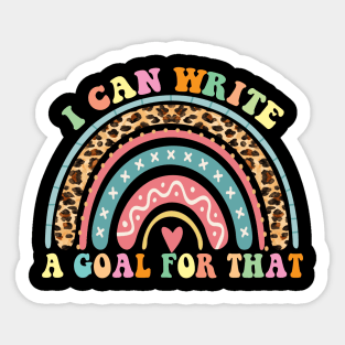 I Can Write A Goal For That Back To School Sticker